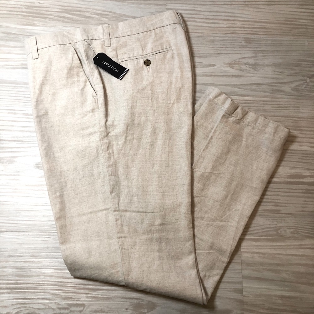 Nautica Linen Pants NWT 34 x 32